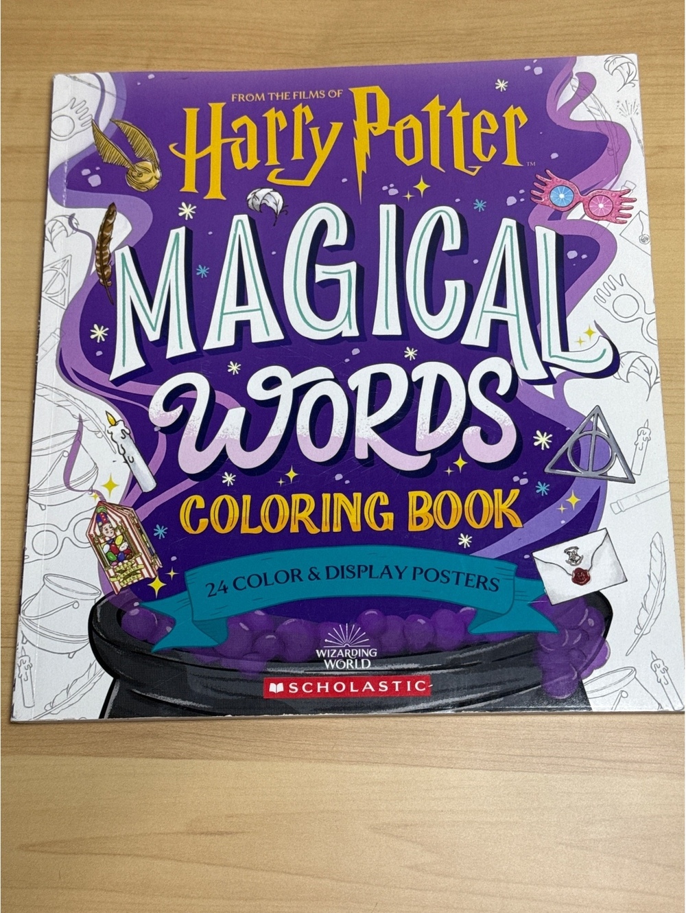 Harry Potter Magical Words Coloring Book with 24 Color & Display Posters -NWOT